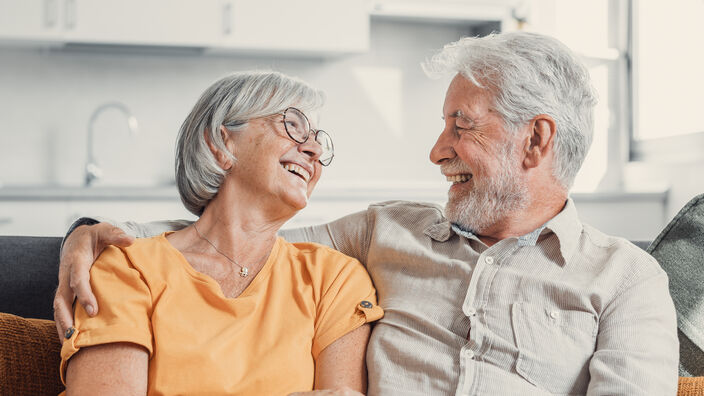 Older couple speaking